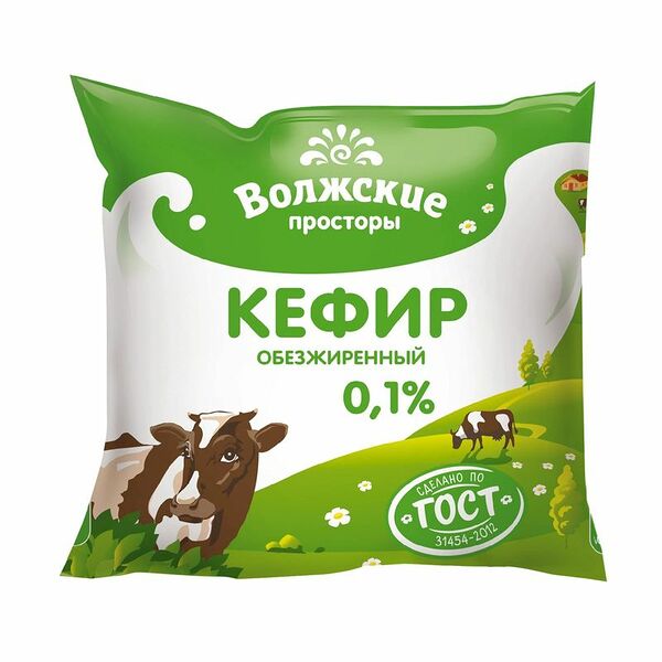 Кефир Волжские Просторы 0.1% 500 г