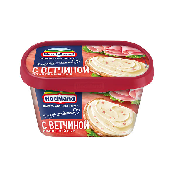 Сыр плавленый Hochland с ветчиной 55%, 400 г