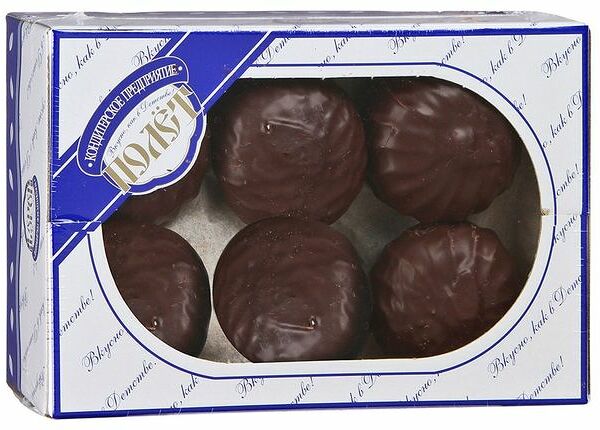 Зефир Полет в темной глазури 500г