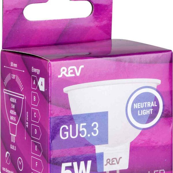 Лампа светодиодная Rev Led gu5,3 5Вт 220v 4000к