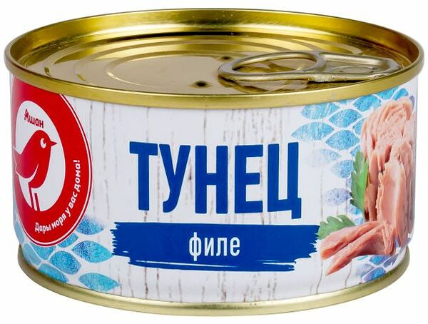 Тунец АШАН Красная птица в собственном соку