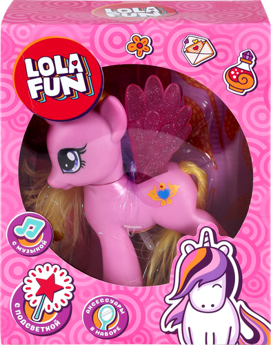 

Набор игровой Lola Fun Пони с аксессуарами, со световыми и звуковыми эффектами, 3 предмета, Арт. MX0408838