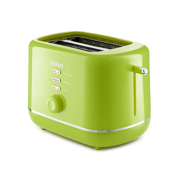 Тостер Kitfort КТ-2050-2, 850 Вт, механическое управление, 2 тоста, 7 степеней прожарки, салатовый