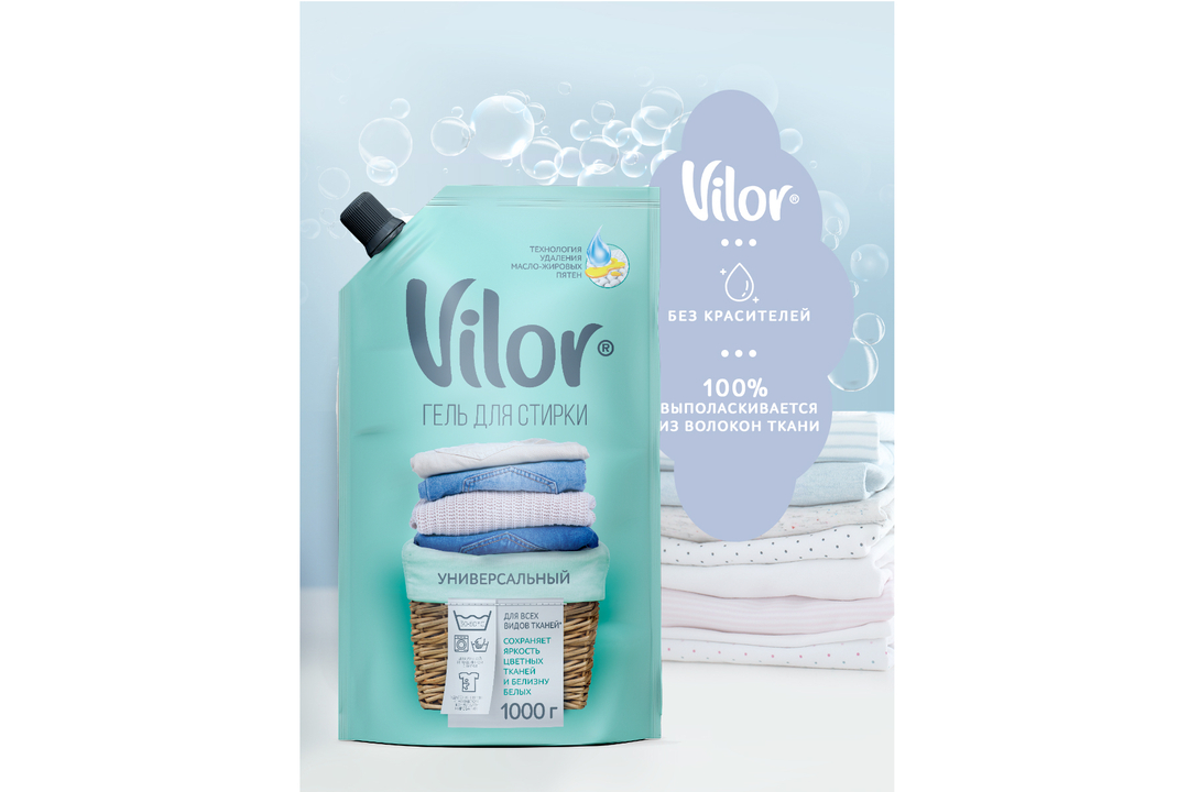 

Гель для стирки Vilor Универсальный голубой 1 кг