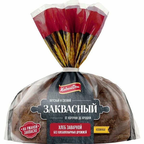 Хлеб заквасный заварной без дрожжей Хлебный Дом