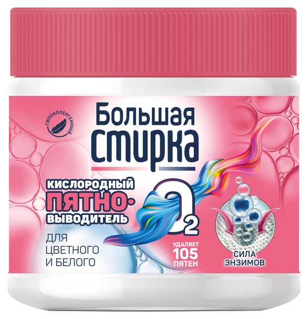 

Пятновыводитель Большая Стирка на основе активного кислорода 250 г