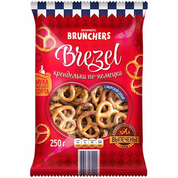 Крендельки Brunchers с солью 250г