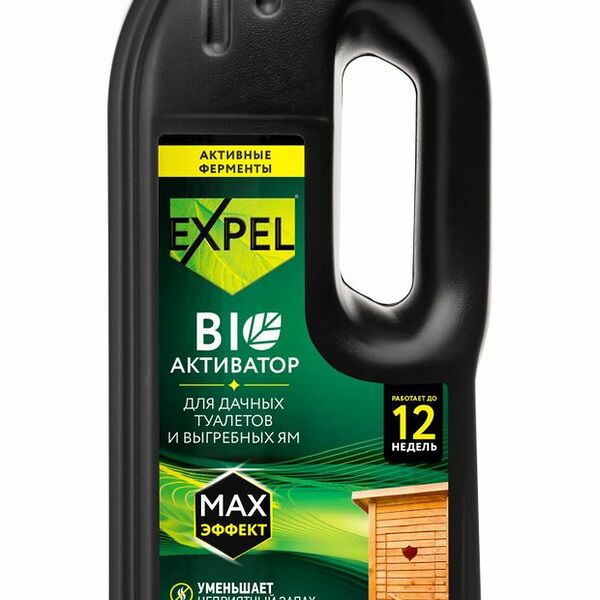 Биоактиватор для дачных туалетов и выгребных ям Expel жидкий, 750 мл