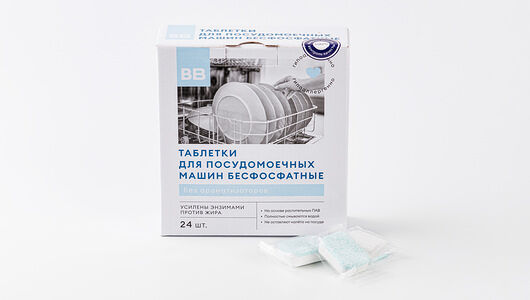 Таблетки для посудомоечных машин б/ф, 24 шт