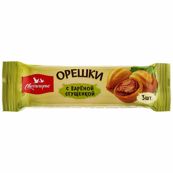 Печенье Свитлогорье Орешки с вареной сгущенкой, 60 г