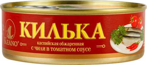

Килька балтийская обжаренная Keano с чили в томатном соусе 240 г