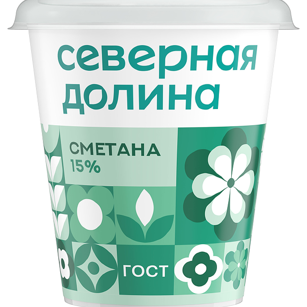 Сметана Северная долина 15%