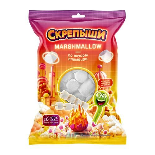 Маршмеллоу Скрепыши Биг со вкусом пломбира