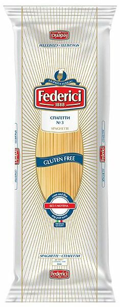 Макароны Federici спагетти без глютена №3 400 г