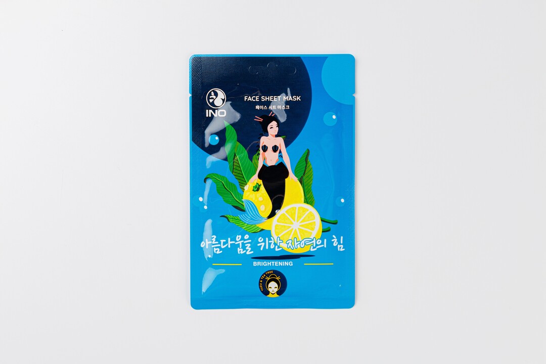 

Маска тканевая INO Юдзу и чайное дерево сияние 25 мл