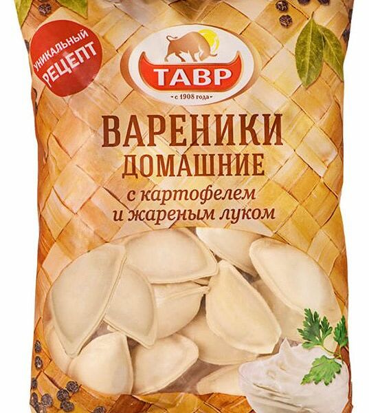 Вареники с картофелем и жареным луком ТМ Тавр