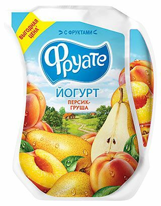 Йогурт питьевой Фруате груша-персик 1.5% 950г