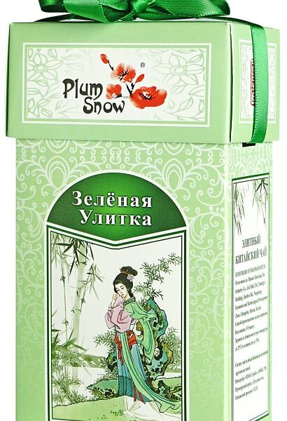 Чай зеленый Plum Snow Зеленая улитка 100г