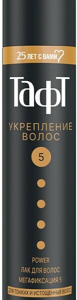 Лак для укладки волос Taft Power Для тонких и истощенных волос укрепление волос Мегафиксация 5 225мл