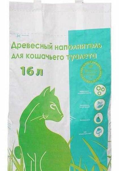 Древесный наполнитель для кошачьего туалета 16л ТМ HomeCat (ХоумКэт)