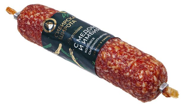 

Колбаса сырокопченая Сибирская широта с медом и имбирем 180 г