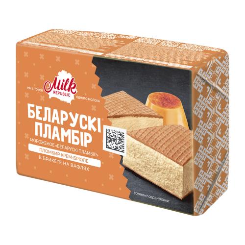 

Мороженое Milk Republic Беларускi пламбiр брикет вафля Крем-брюле 100 г