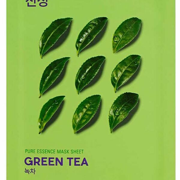 Маска тканевая противовоспалительная для лица Pure Essence (Пьюр Эссенс) с экстрактом зеленого чая ТМ Holika Holika (Холика Холика)