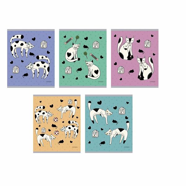 Тетрадь общая Listoff Игры друзей А5 96 листов в клетку на скрепке