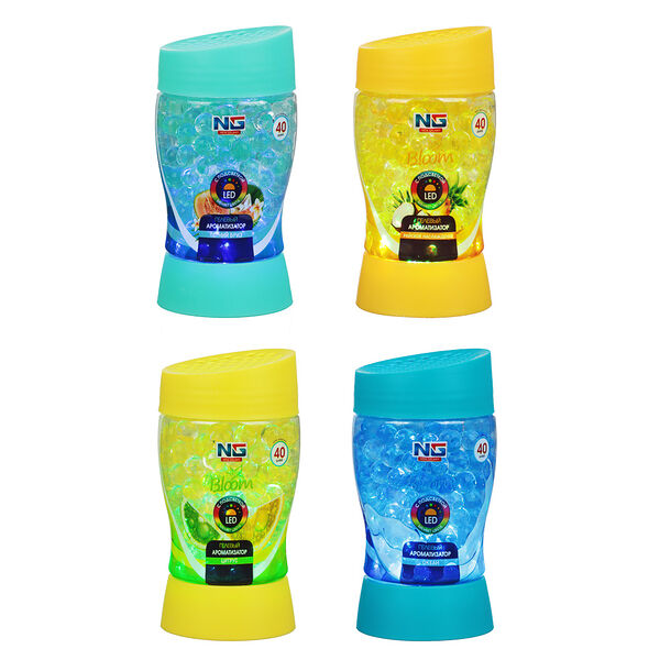 Ароматизатор гелевый New galaxy с led подсветкой bloome, 1 шт., аромат в ассортименте