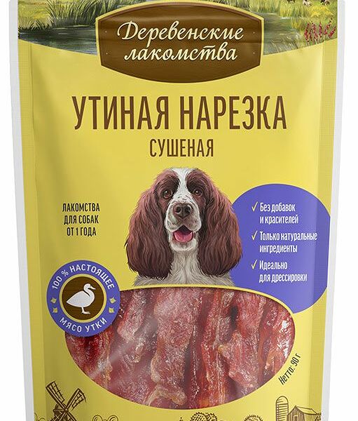 Деревенские лакомства Утиная нарезка, сушеная 90 г