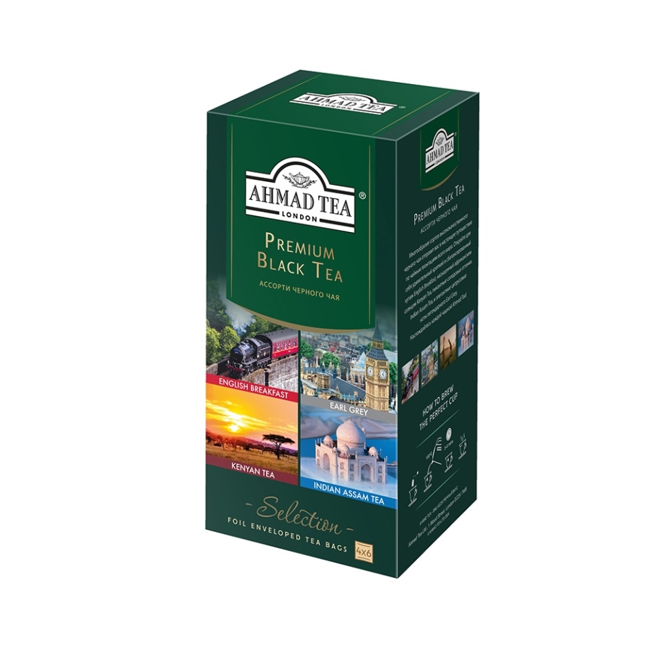 

Чай черный Ahmad Tea Premium Black Tea ассорти, 24 пакетика