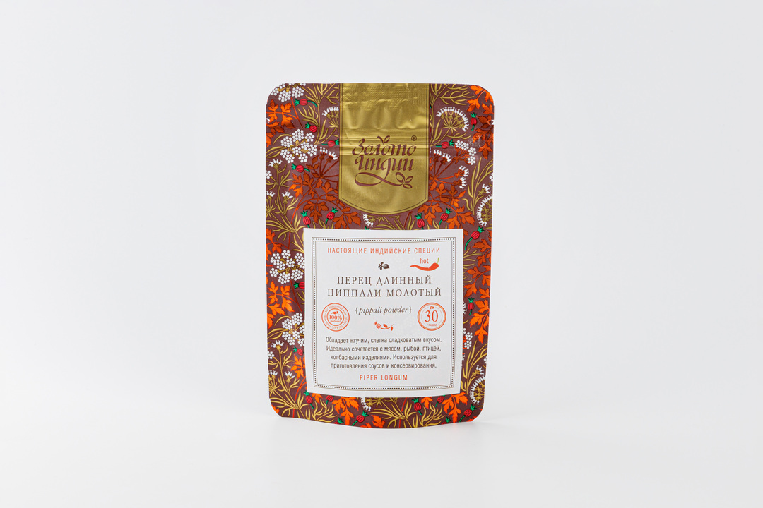 

Перец длинный пиппали молотый Золото Индии 30 г