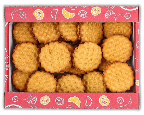 Изделие хлебобулочное сдобное Ашан Красная птица Домашние вафельки с малиной, 600 г