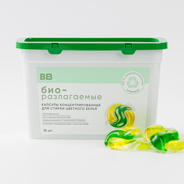 Капсулы для стирки цветного белья концентрированные, 14 шт., 210г