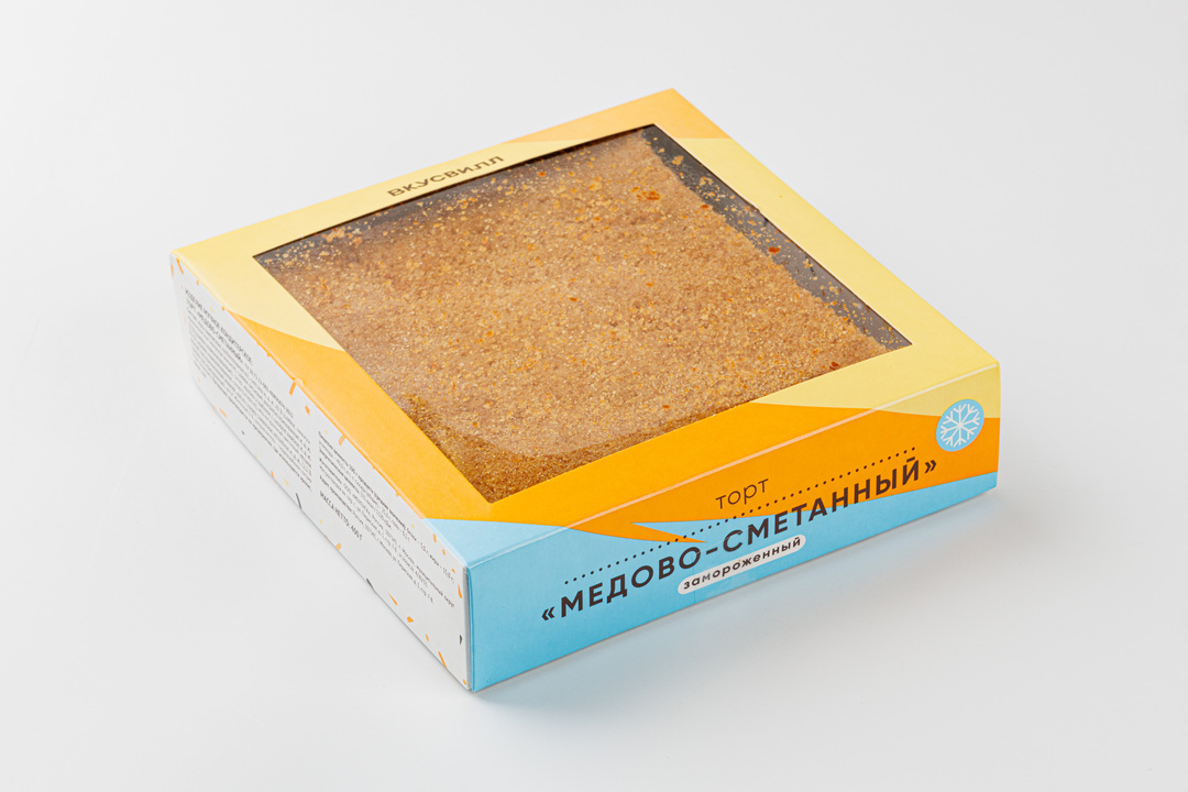 

Торт Медово-сметанный заморозка Продукт замороженный