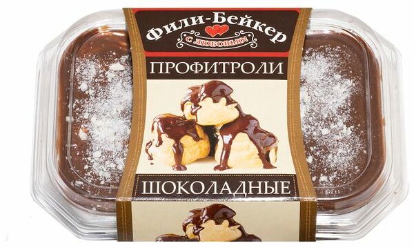 Пирожные Фили-Бейкер десерт профитроли шоколадные заварные, 150г