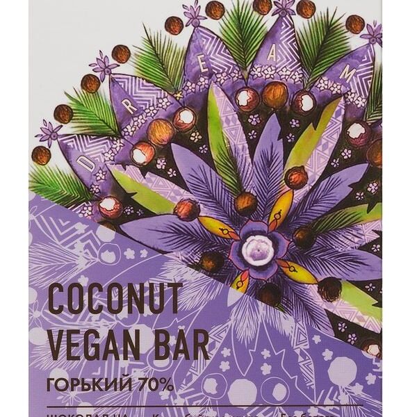 Шоколад Royal Forest Coconut Vegan Bar Горький 70%