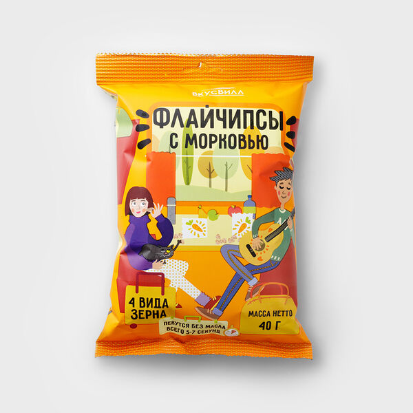 Флайчипсы зерновые с морковью 40г