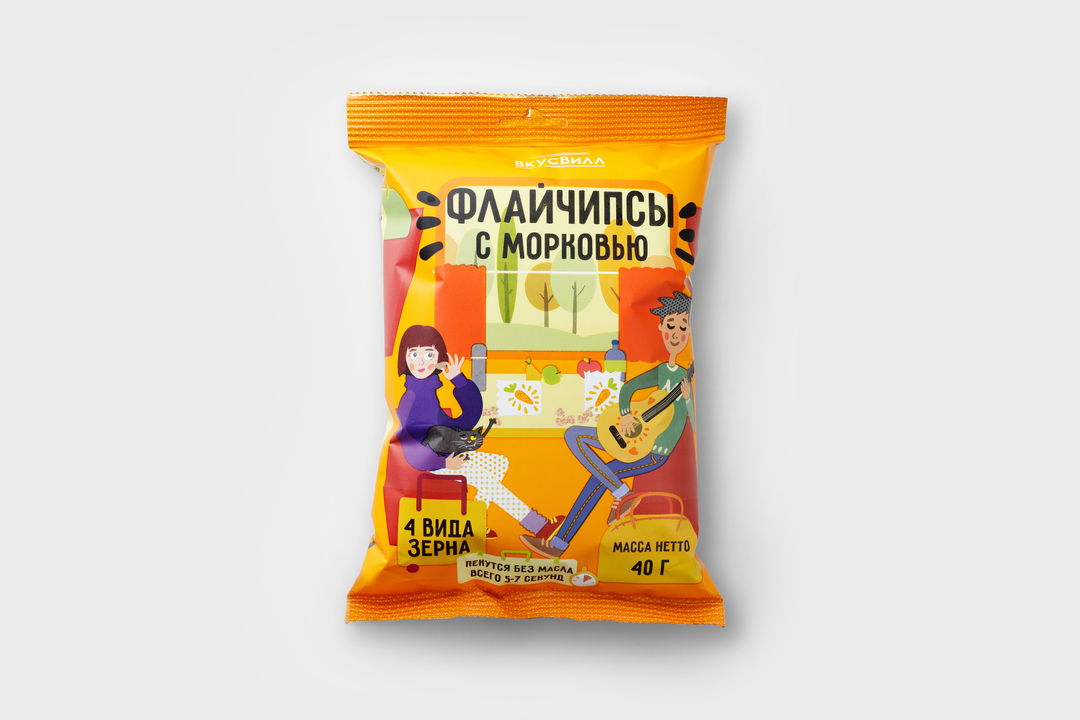 

Флайчипсы зерновые с морковью 40г