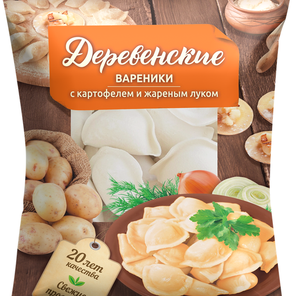 Вареники Саратов-Холод Плюс Деревенские с картофелем и жареным луком