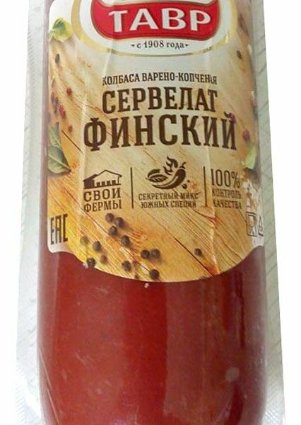 Сервелат варёно-копчёный Тавр Финский, 350 г