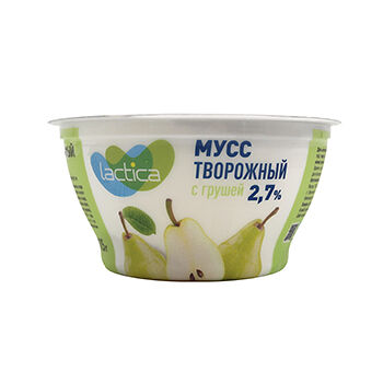 Мусс творожный Lactica с грушей 2.7% 115 г