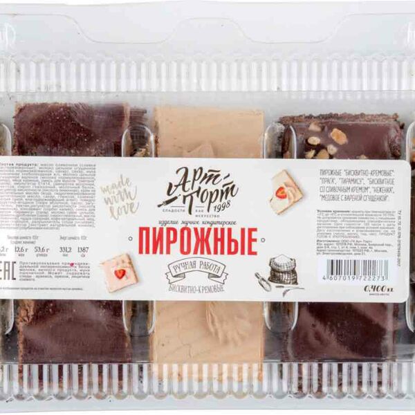 Пирожные бисквитно-кремовые Арт-торт ассорти