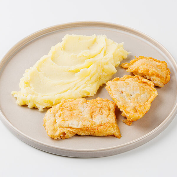 Филе минтая ВкусВилл Классика жареное в кляре с картофельным пюре, 210 г