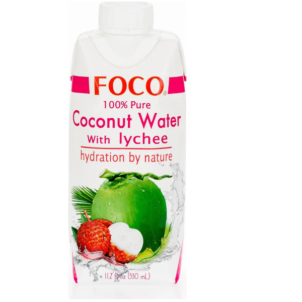 Вода кокосовая Foco с соком личи, 330мл