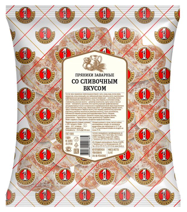 

Пряники заварные Первый хлебокомбинат Сливочные 400 г