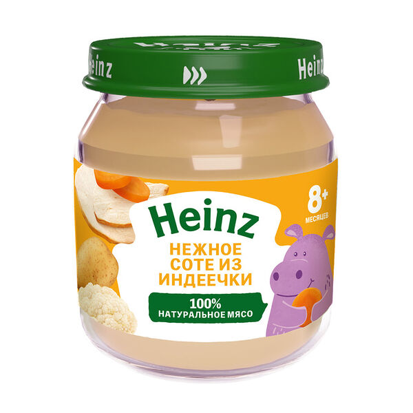 Пюре детское мясное Heinz Нежное соте из индейки с 8 месяцев 115 г