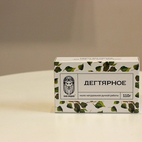 Натуральное дегтярное мыло ручной работы, 110гр