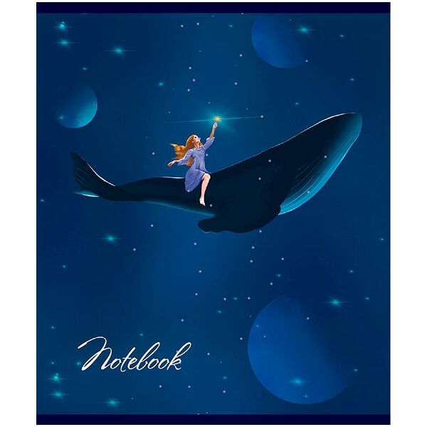 Тетрадь Пзбм Soft-Touch В небо клетка скрепка 48 л в ассортименте