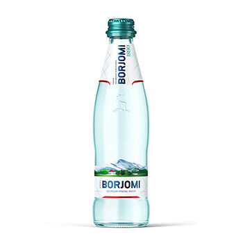 Вода минеральная Borjomi газированная, стеклянная бутылка